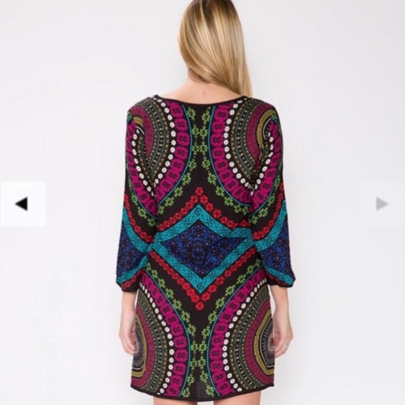 NWT🪡ELLA MOSS 🪡AURORA PRINT SHIFT DRESS🪡 - Picture 2 of 7